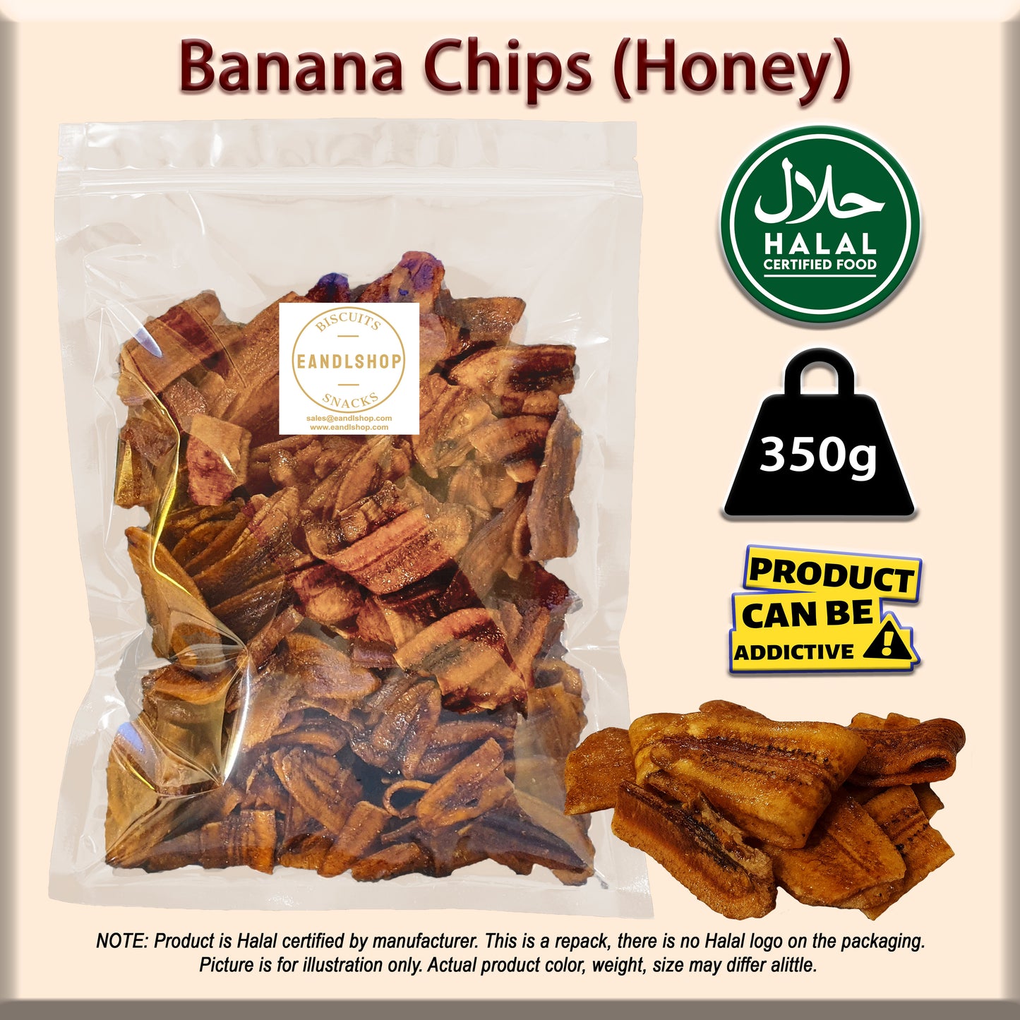 Banana Chips (Honey)