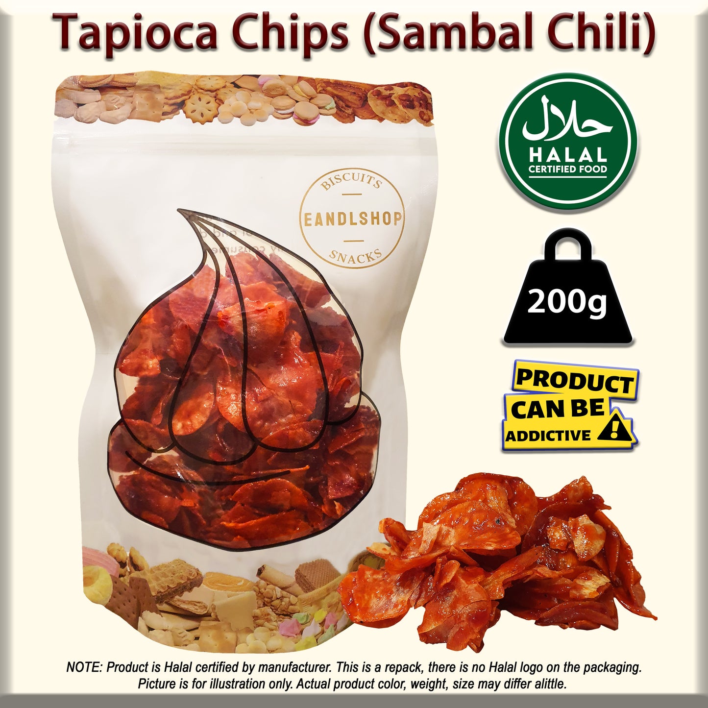 Tapioca Chips (Sambal Chili)