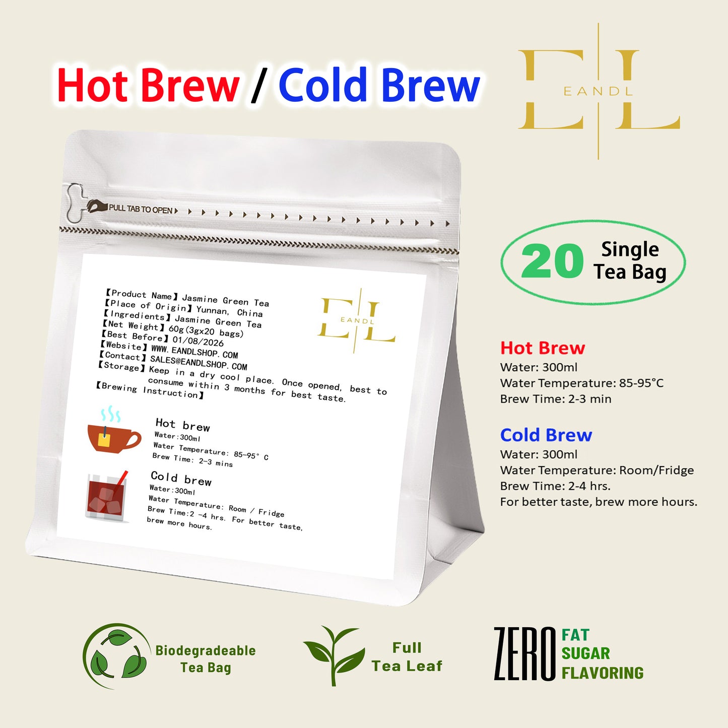 Jasmine Green Tea (Full Tea Leaf)