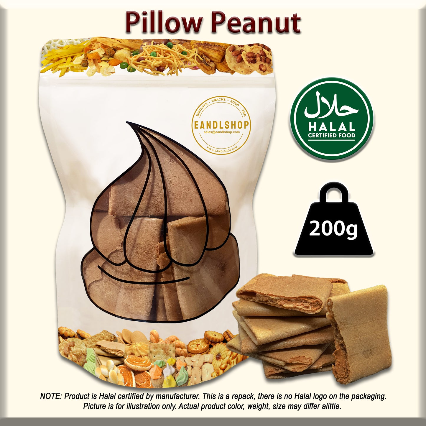 Pillow Wafer (Peanut) - EANDLSHOP