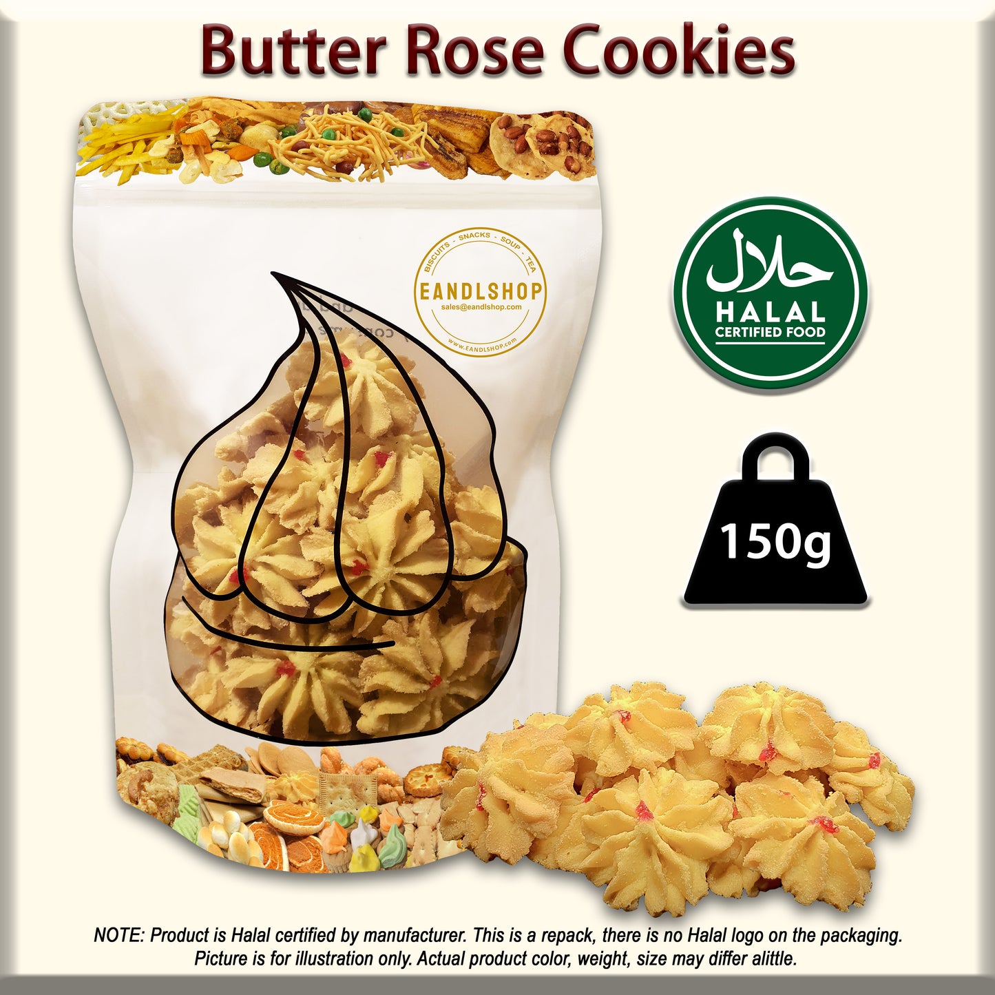 Butter Rose Cookies - EANDLSHOP