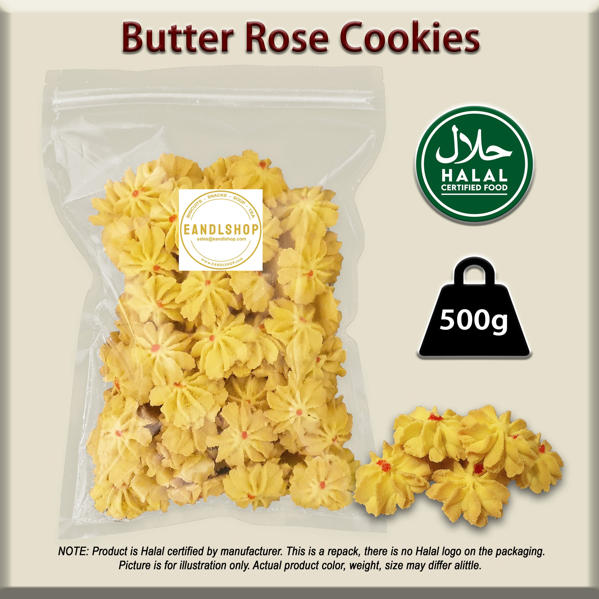 Butter Rose Cookies - EANDLSHOP