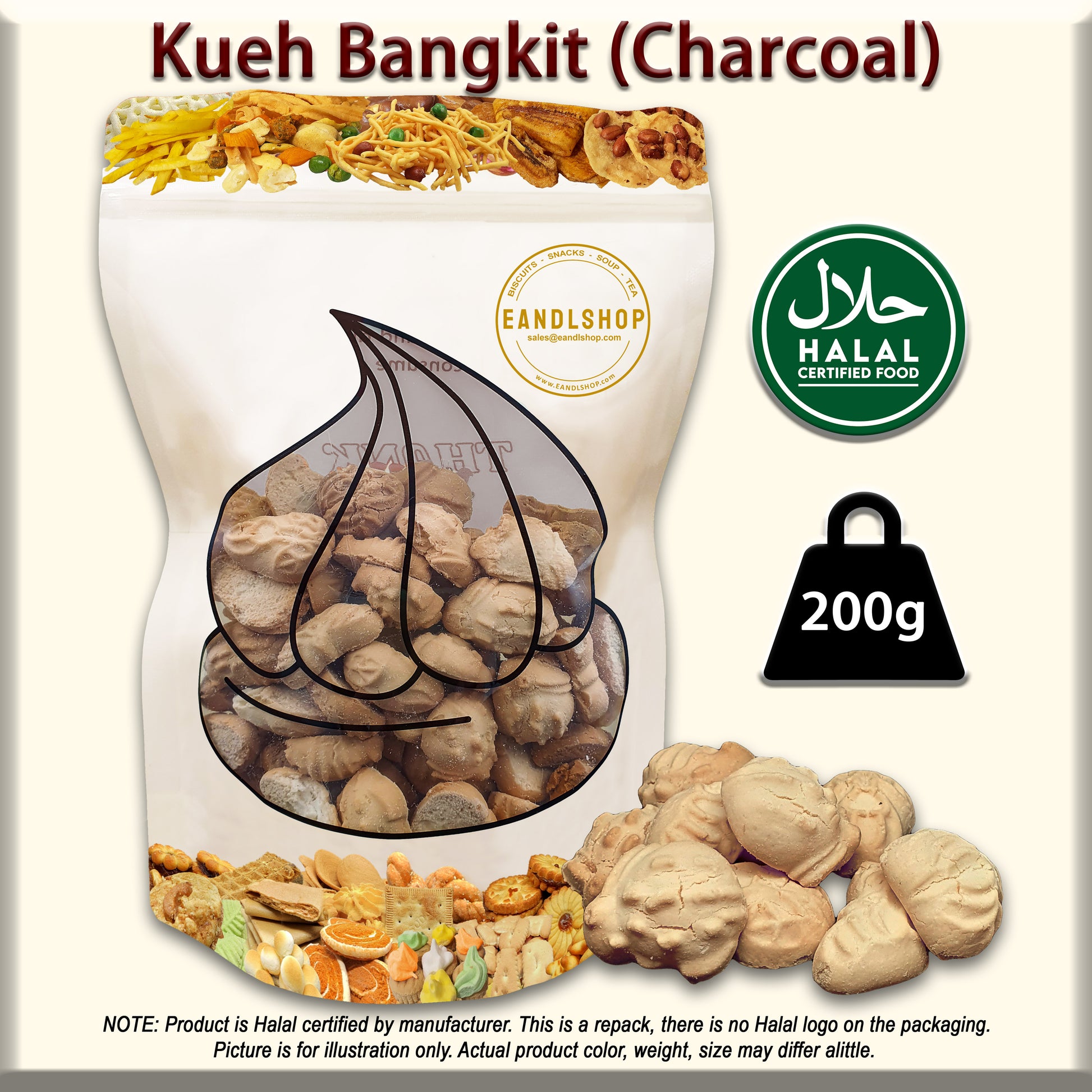 Kueh Bangkit (Charcoal) - EANDLSHOP
