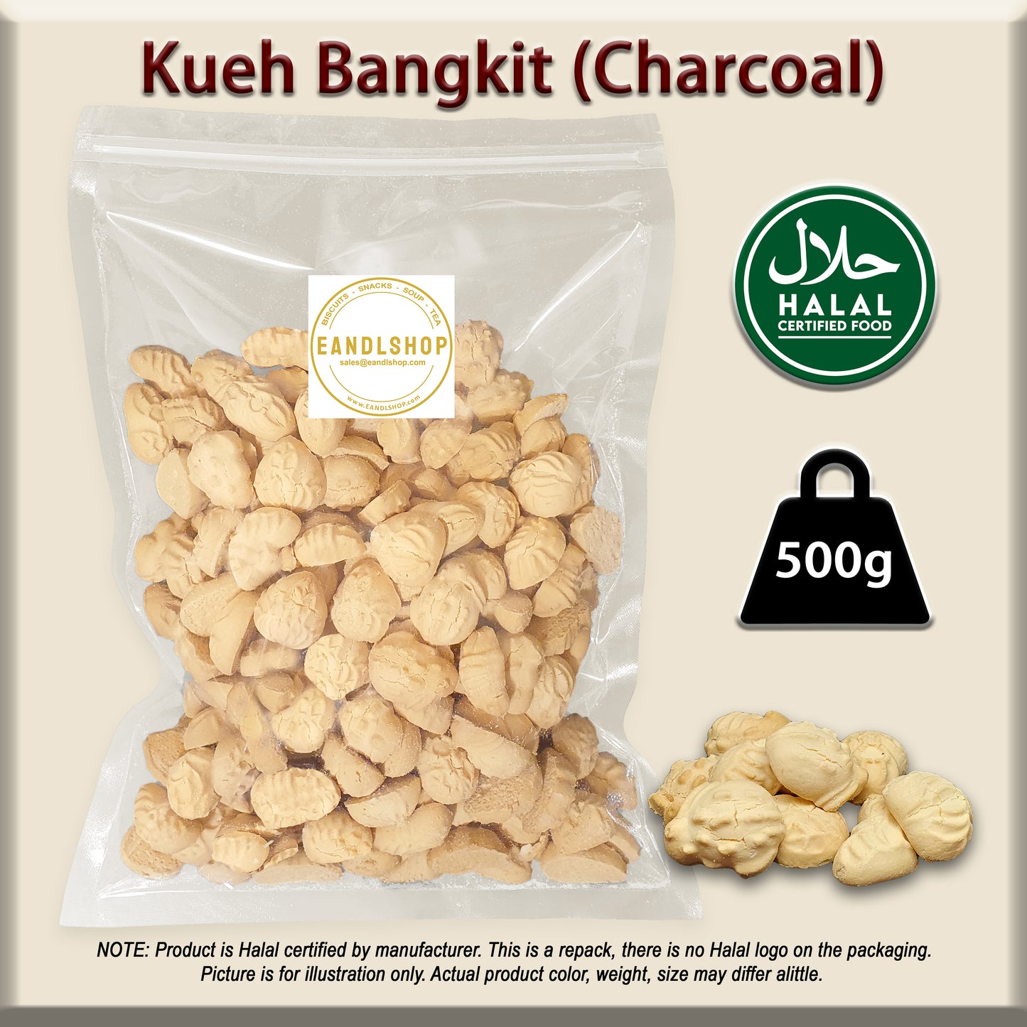 Kueh Bangkit (Charcoal) - EANDLSHOP