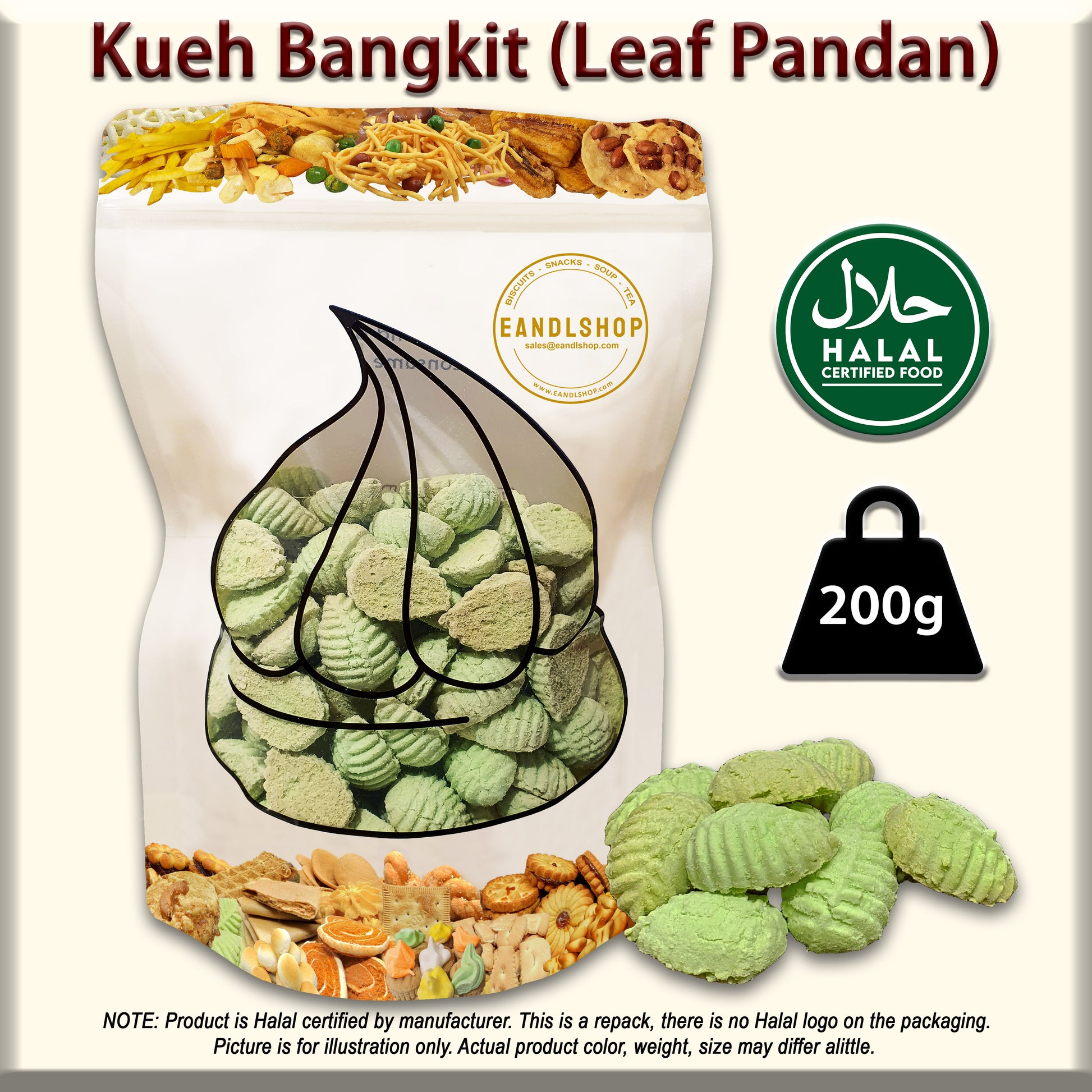 Kueh Bangkit (Leaf Pandan) - EANDLSHOP
