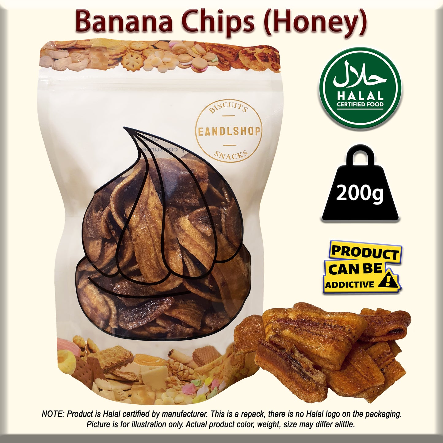 Banana Chips (Honey)