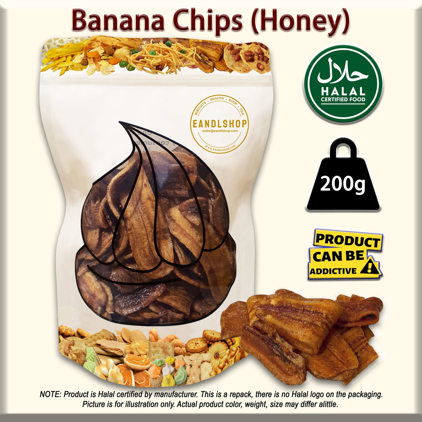 Banana Chips (Honey)