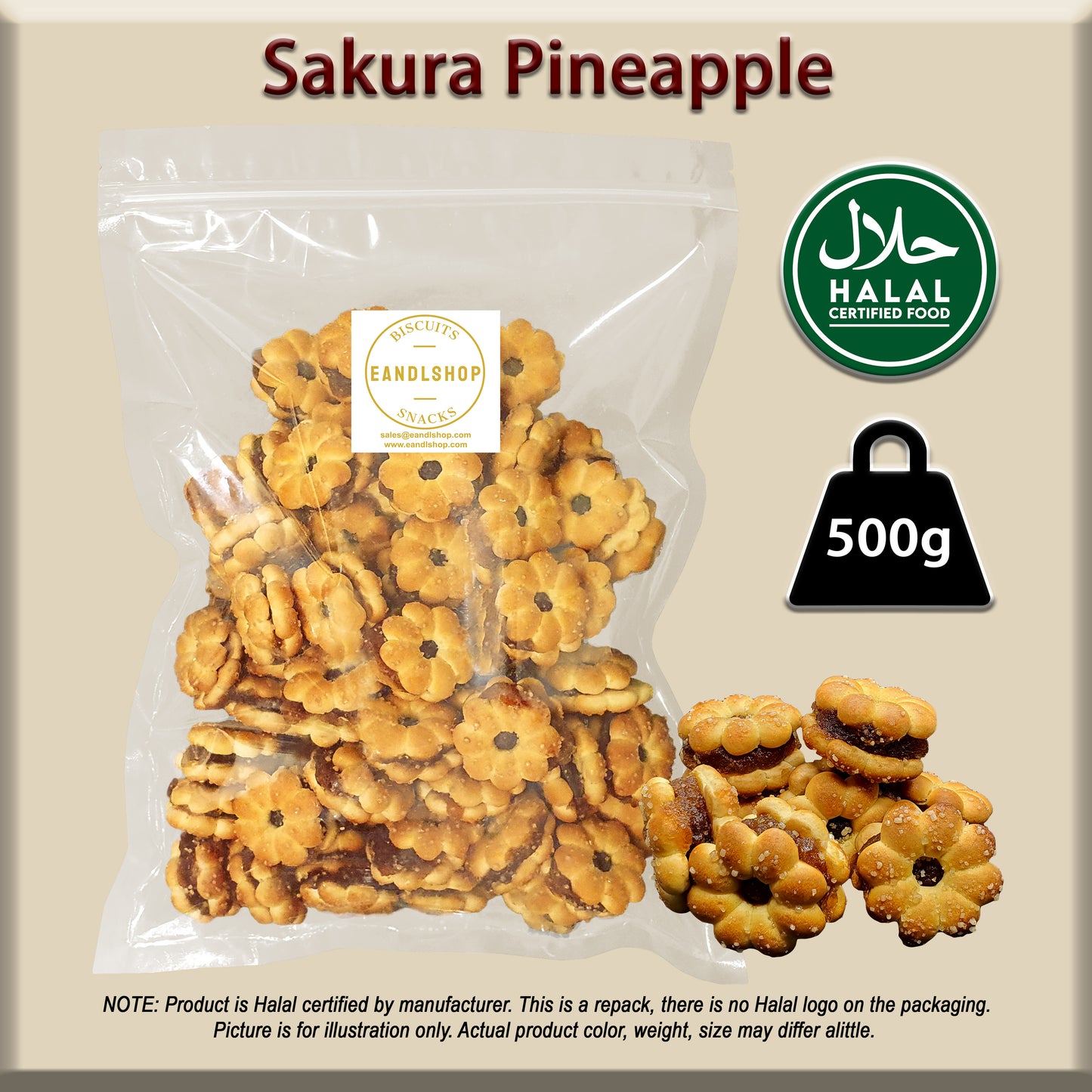 Sakura Pineapple Biscuit