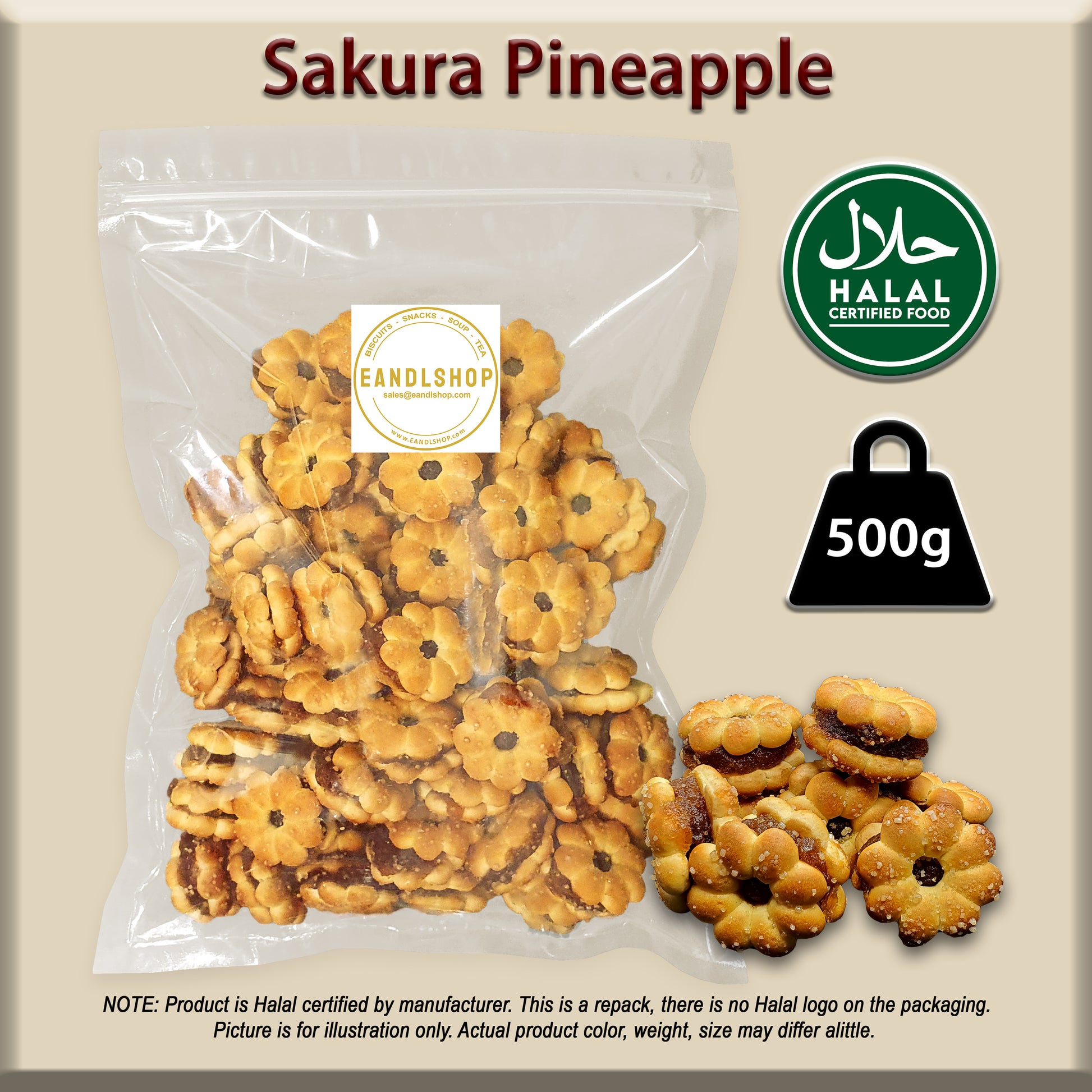 Sakura Pineapple Biscuit - EANDLSHOP