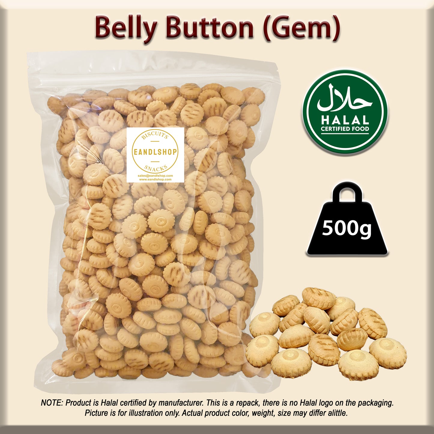 Belly Button (Gem) Biscuit