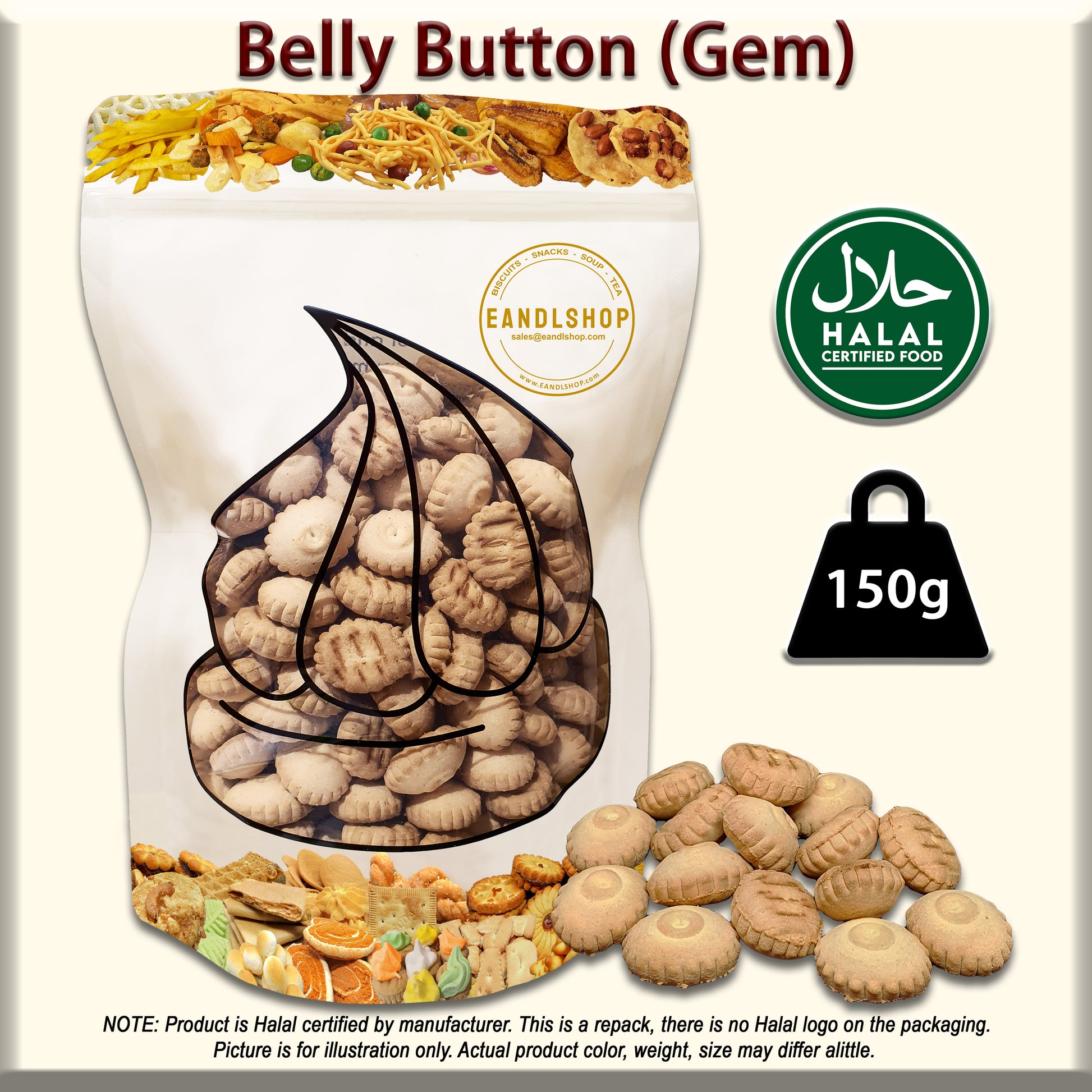 Belly Button (Gem) Biscuit - EANDLSHOP