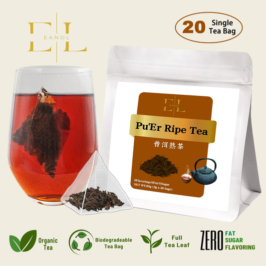 Lincang Pu Er Ripe Tea (Organic Full Tea Leaf)