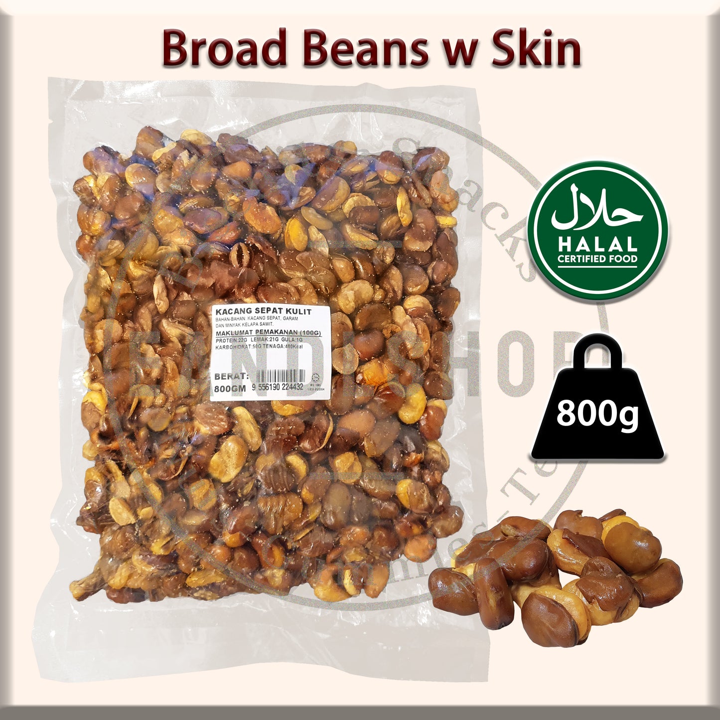 Kacang Puteh (Broad Beans With Skin)