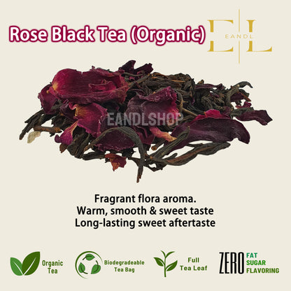 Rose Black Tea (Organic Full Tea Leaf)