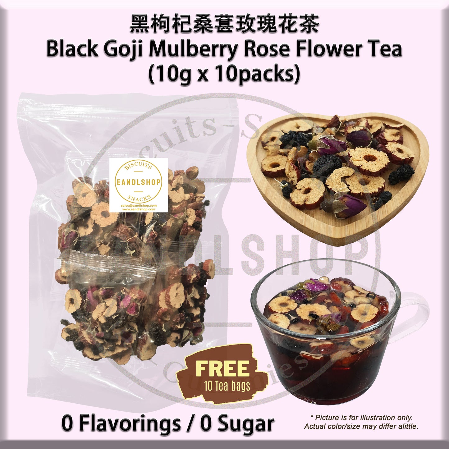Flower Tea (Black Goji Mulberry Rose)