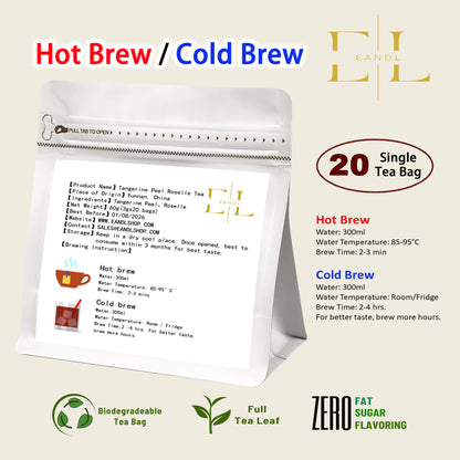 Tangerine Peel Roselle Tea (Full Tea Leaf)