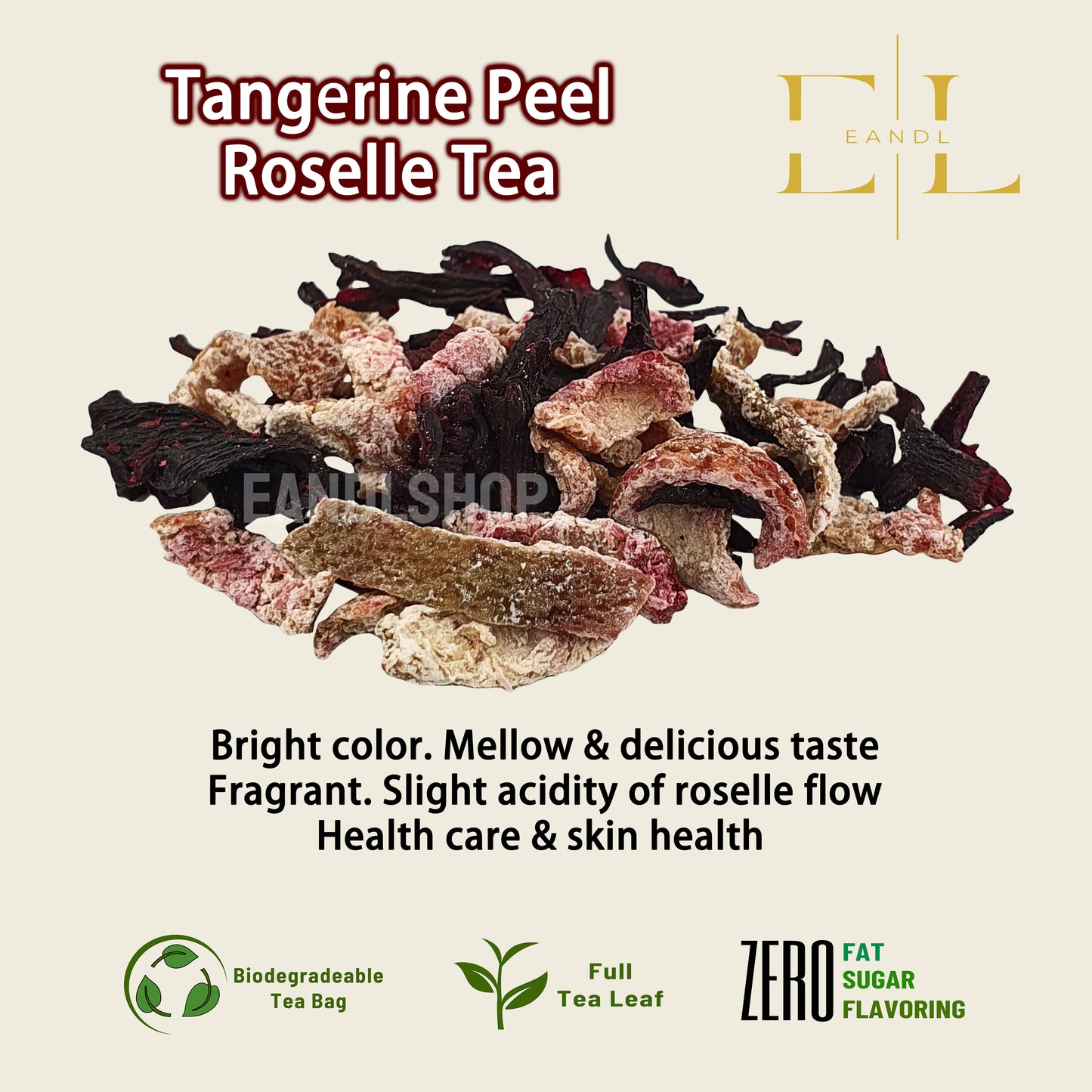 Tangerine Peel Roselle Tea (Full Tea Leaf)
