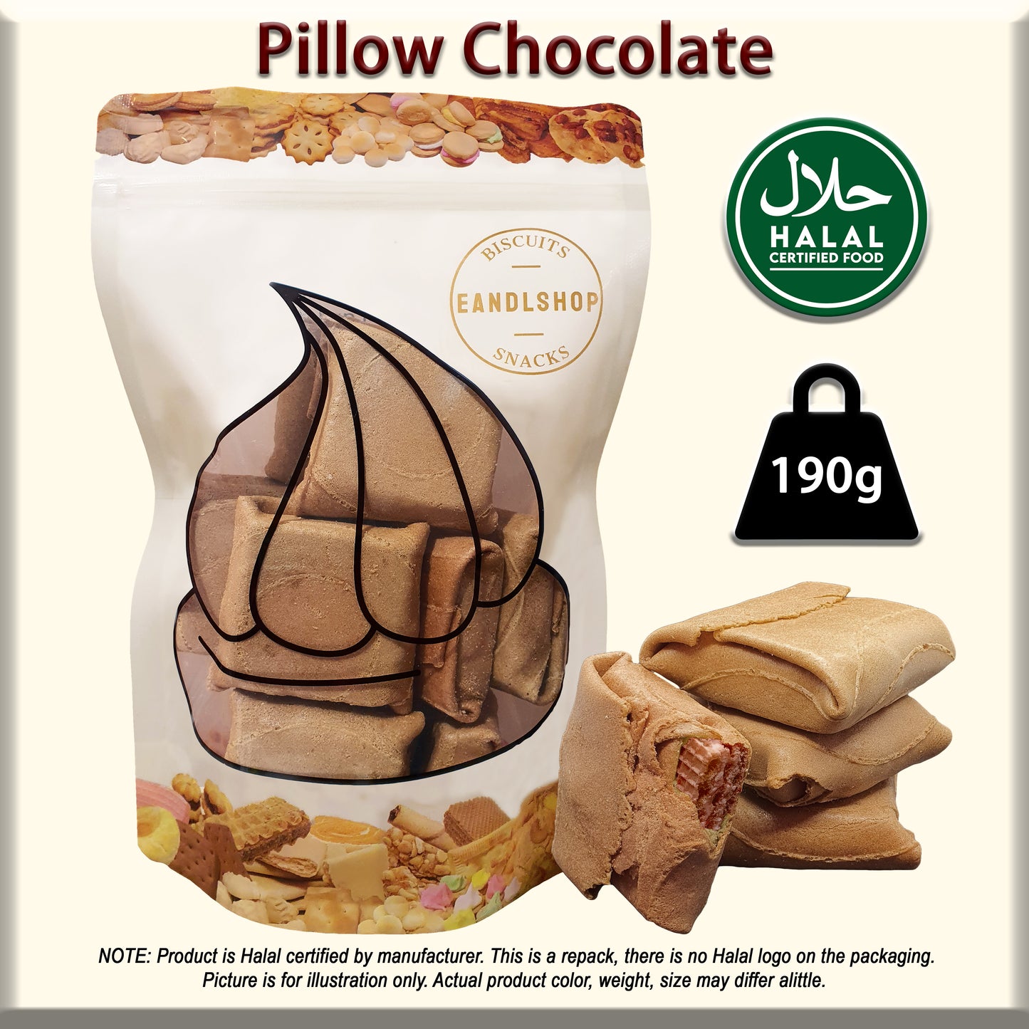 Pillow Wafer (Chocolate)